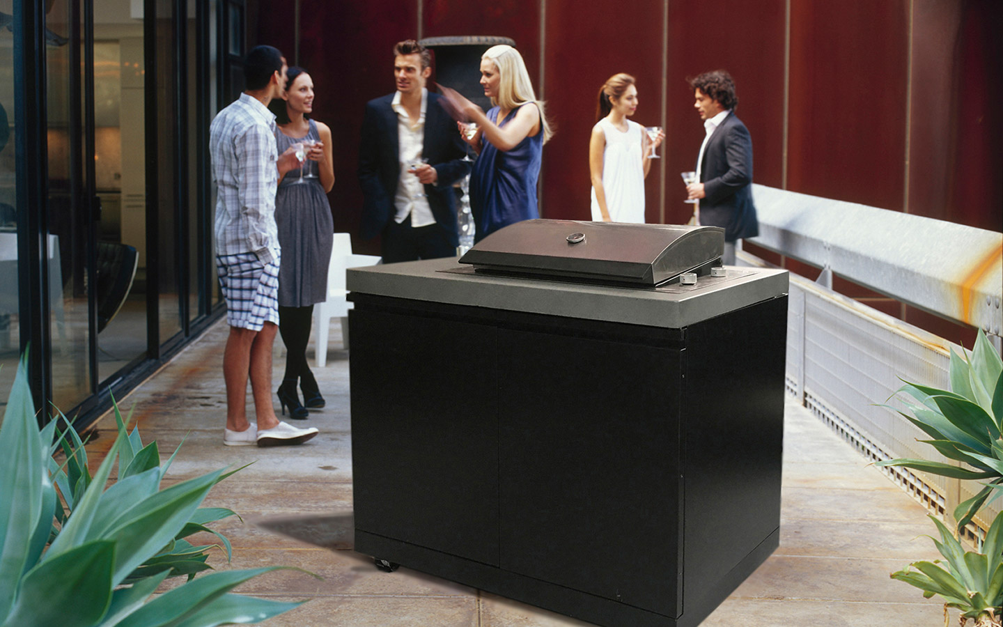 Cuisine barbecue électrique Meuble